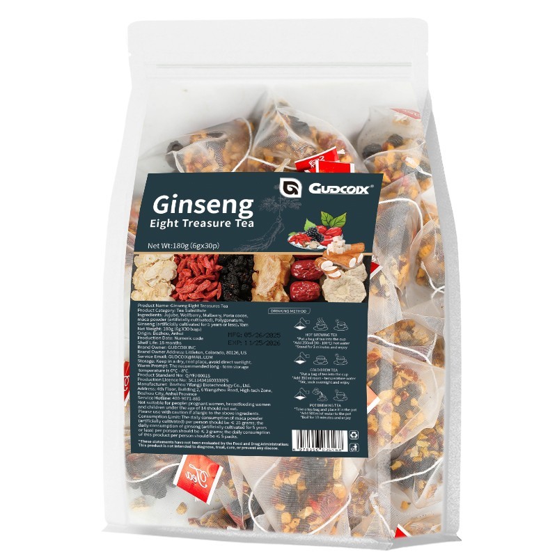 Kidney Ginseng Five Treasure Tea -Eight Treasure Tea with Wolfberry & Mulberry