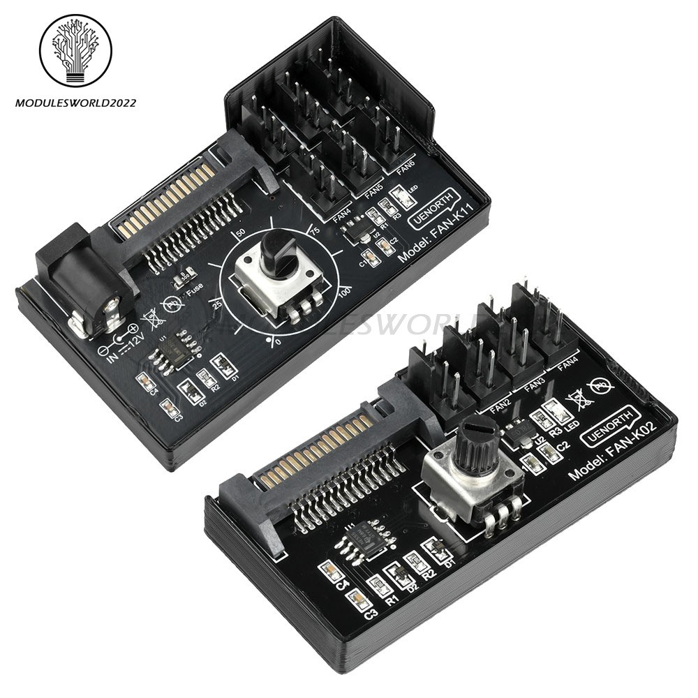 Computer Fan Speed Controller 60W High-Power Hub Control Fan PWM Speed Control