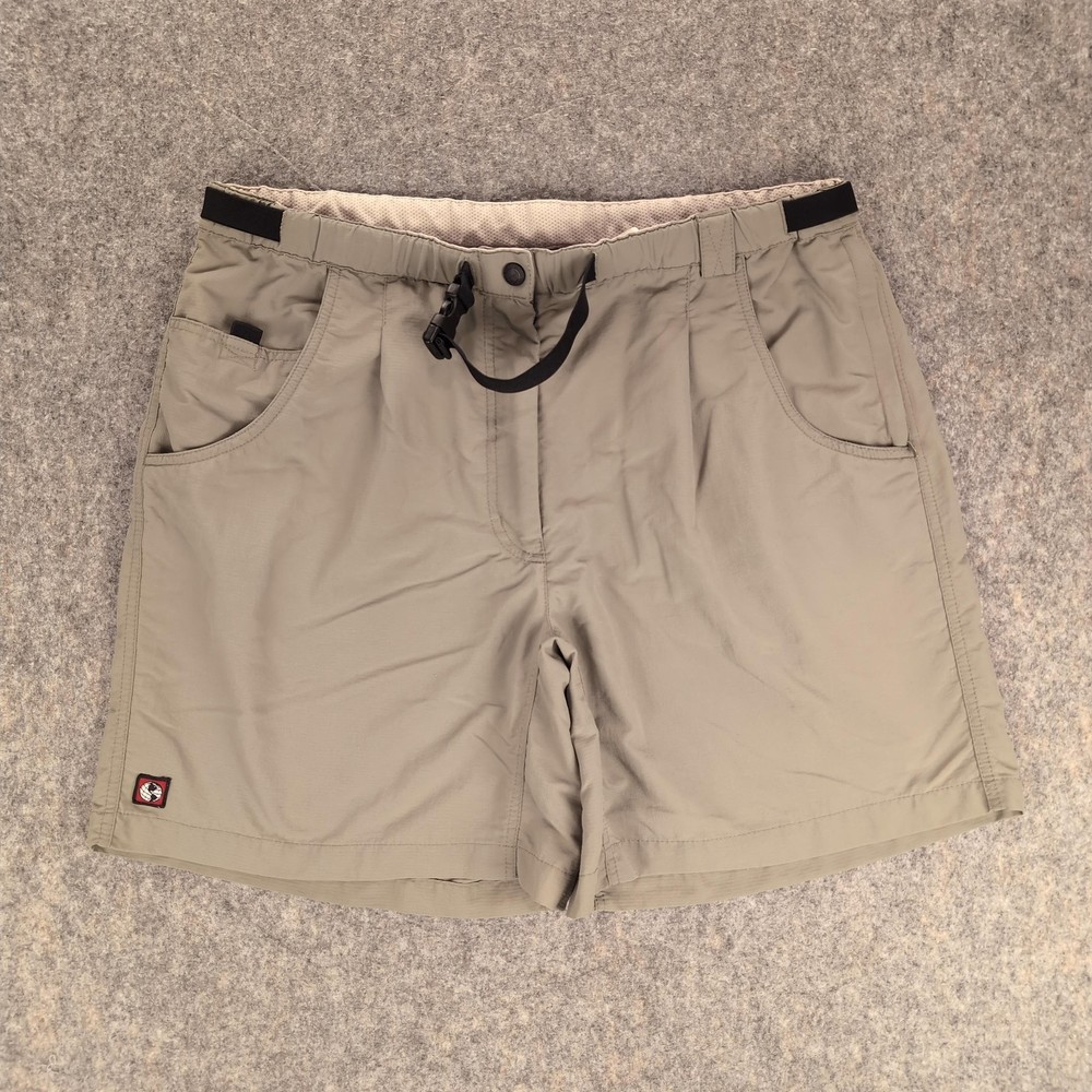 Vintage Eddie Bauer Shorts Womens XL Green EBTEK Nylon Utility Hiking Travel