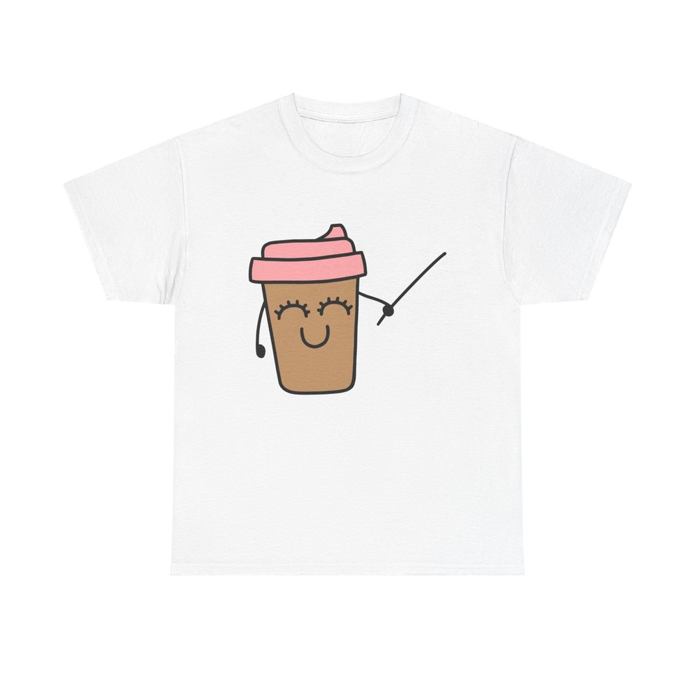 Coffee Teacher T-Shirt - caffeine lover funny cute morning school educator art