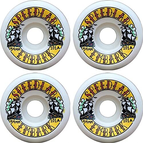 Speedlab Wheels Embark White Skateboard Wheels - 54mm 101a (Set of 4)