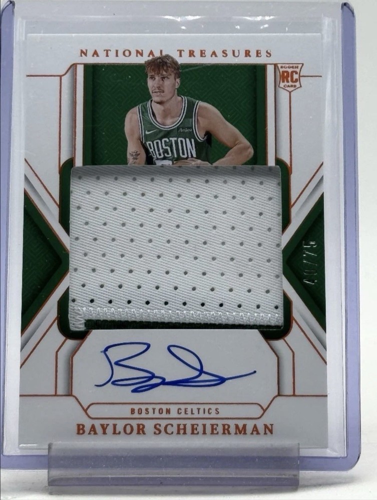 BAYLOR SCHEIERMAN 2024-25 NATIONAL TREASURES RPA ORANGE RC AUTO /75 Q3701