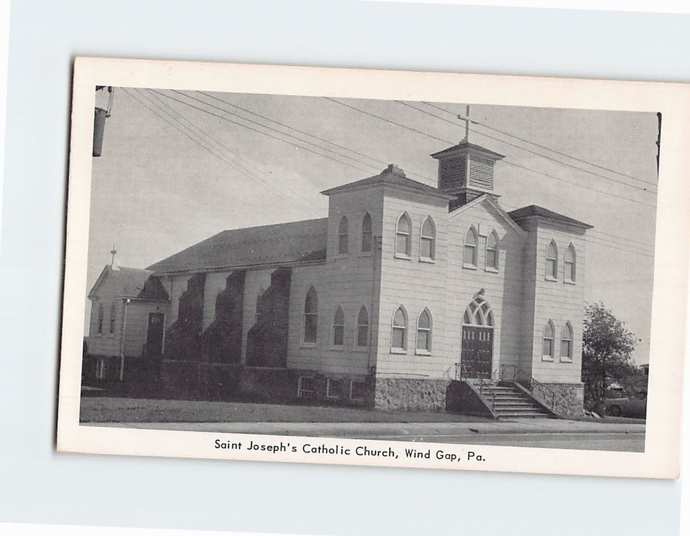 Postcard Saint Joseph's Catholic Church Wind Gap Pennsylvania USA