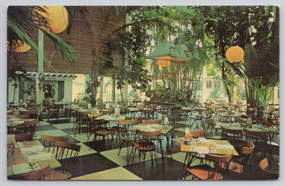 Wedgwood Inn St. Petersburg FL Tropical Dining Room Restaurant Postcard