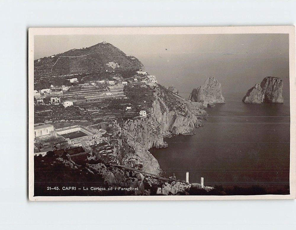 Postcard Faraglioni Capri Italy