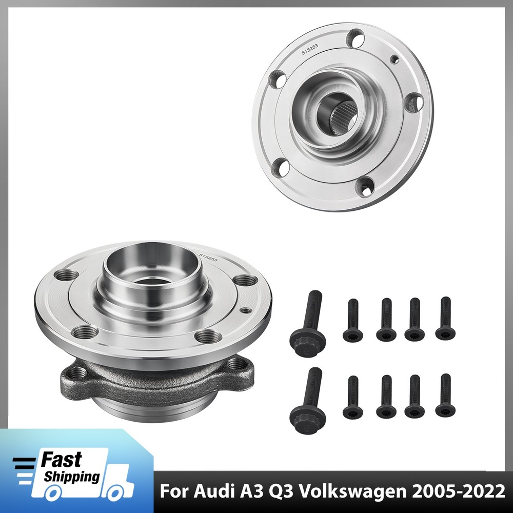 2 Front Wheel Hub Bearing Fits Volkswagen Beetle Jetta Golf GTI Audi TT Quattro