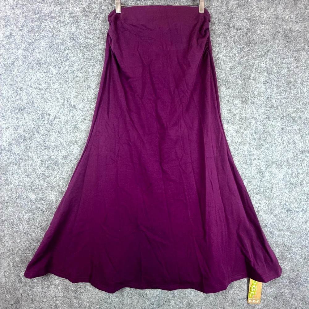 OGL Move MaxWarm Mermaid Maxi Skirt Womens Medium Purple Viscose Side Ruched