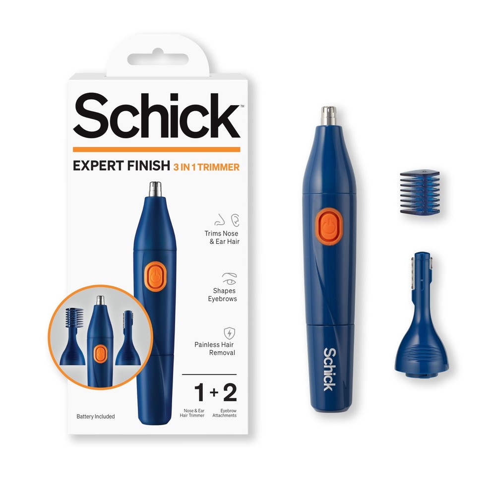3-in-1 Painless Hair Trimmer for Nose Ear Eyebrows & Facial Hair