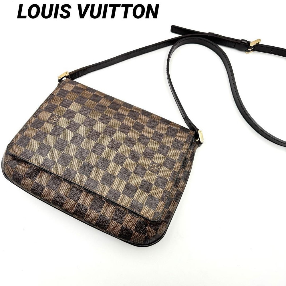 Louis Vuitton Damier Musette Tango Shoulder Bag Crossbody Used