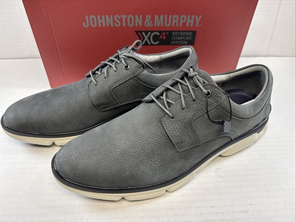 Johnston & Murphy Men’s XC4 Tanner Plain Toe Dress Casual Shoe, Gray US 12 M