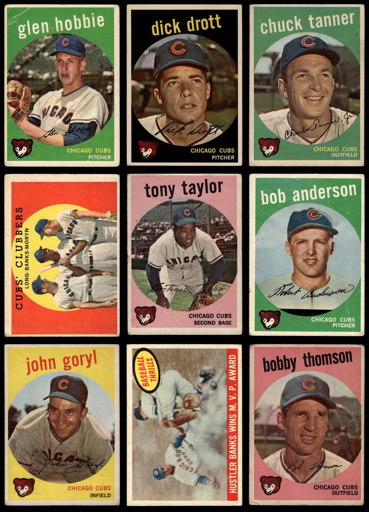 1959 Topps Chicago Cubs Near Team Set 1.5 - FAIR 7150627 (32 / 39 cards)