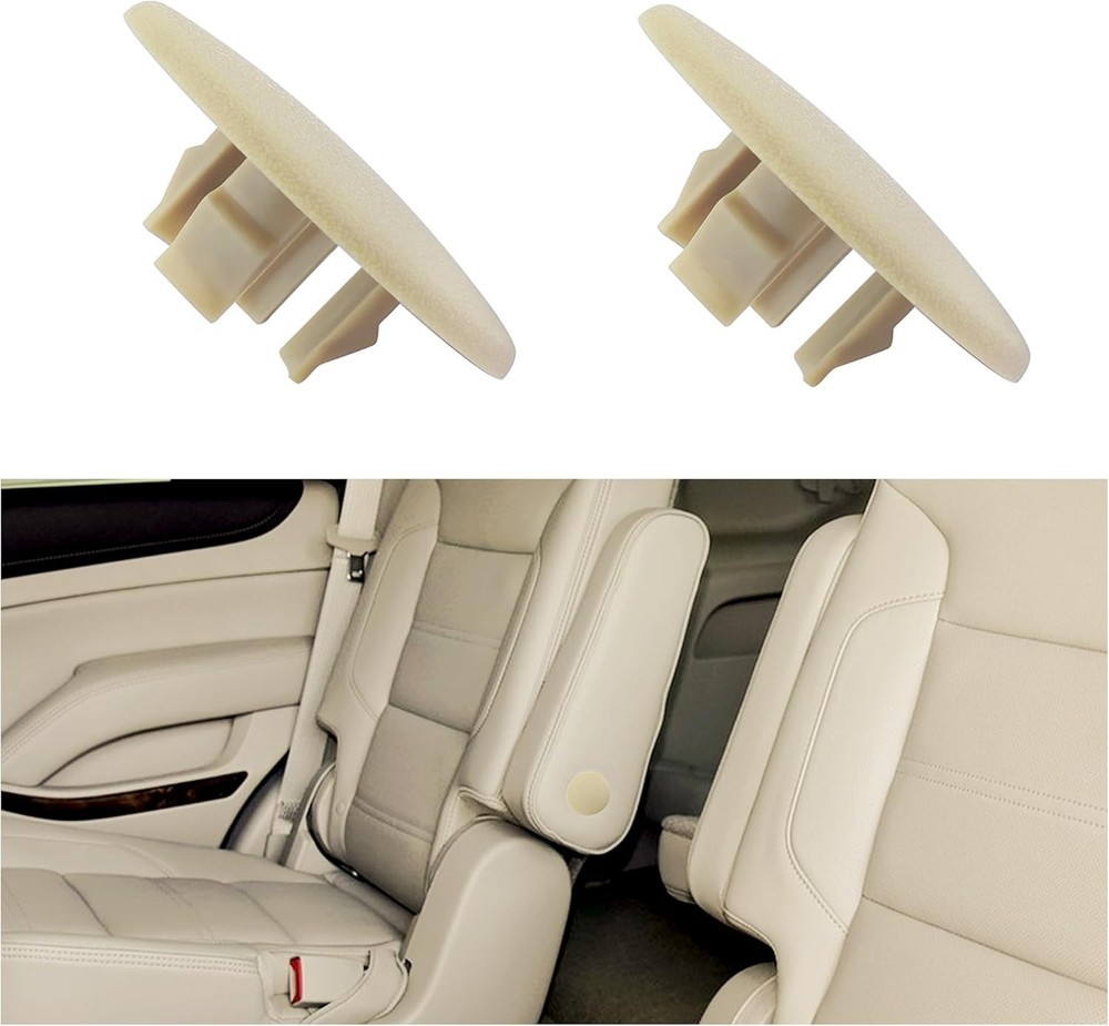 2PCS Car Armrest Cover Cap for Car Seat, OEM#15279689 & 15279690, Color: Beige