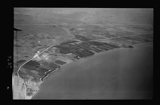 Air views,Plain of Gennesareth,Israel,Middle East,July 1937,American Colony