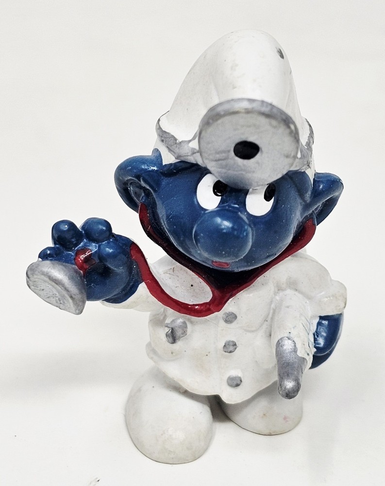 Vintage Schleich Smurfs 1978 Doctor Smurf Peyo PVC Figure W. Germany Toy #2