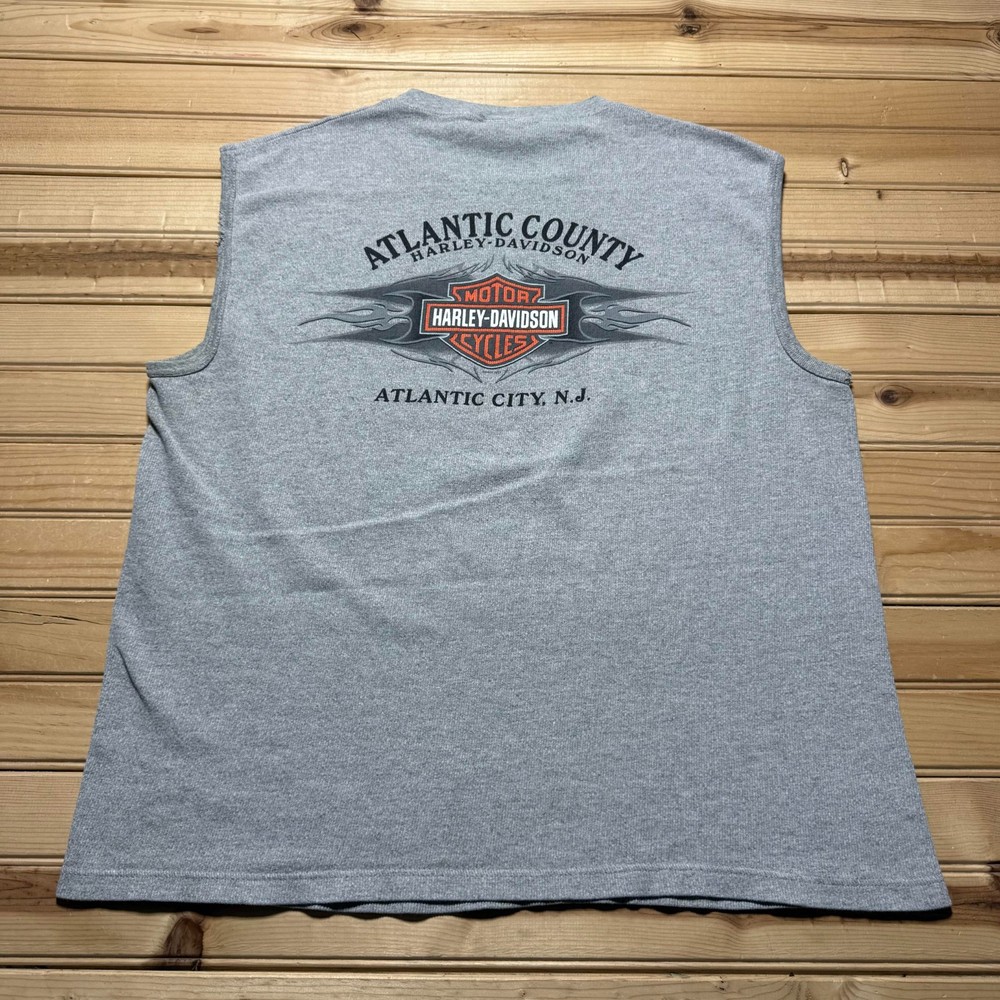 Vintage Y2K 2000 Harley-Davidson Atlantic City New Jersey Biker Muscle Shirt XL