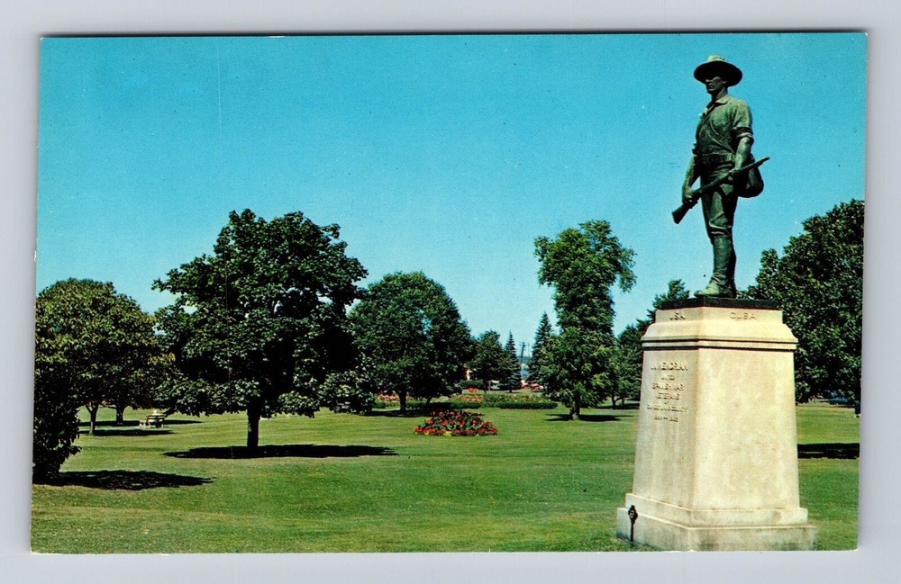 Portland ME-Maine, Deering's Oak Park, Mem to Spanish War Vets, Vintage Postcard