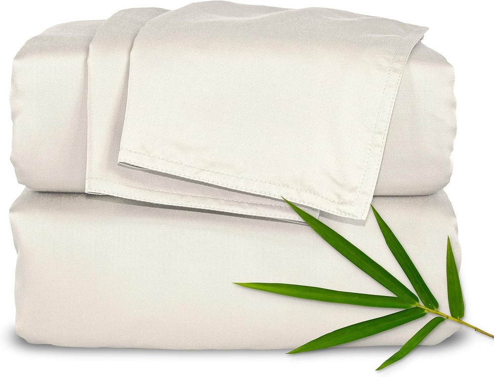 Pure Bamboo 100% Organic Viscose Full Sheets in Ivory