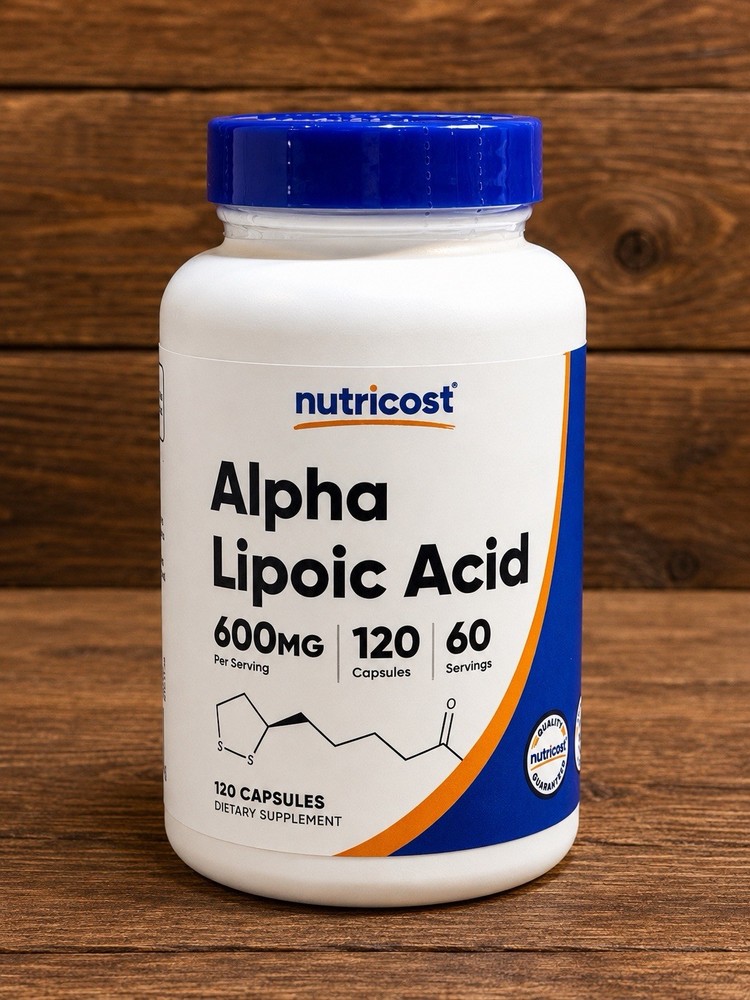 Nutricost Alpha Lipoic Acid 600mg Per Serving 120 Capsules, 60 Servings 01/2028
