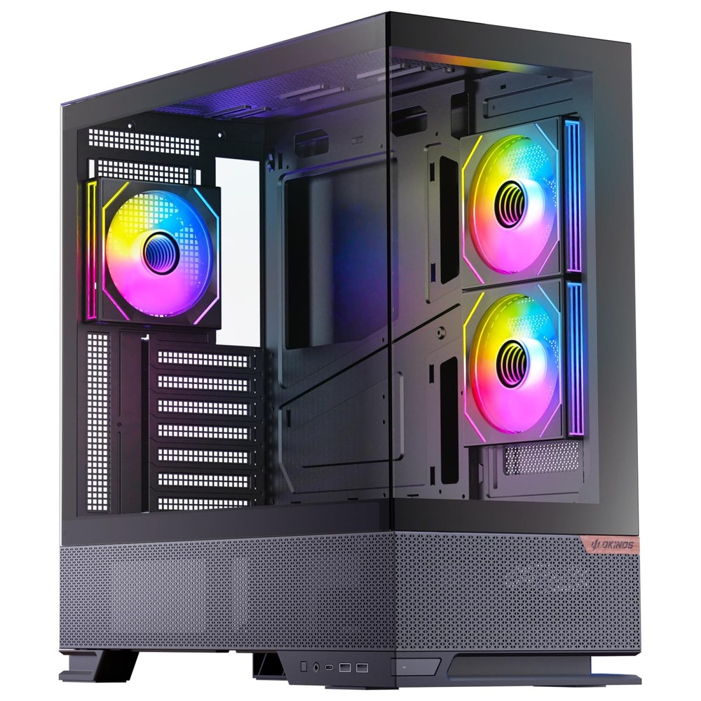 Okinos Aqua 6 Infinity, ATX PC Case, 3 × 120mm Infinity ARGB PWM Fans Pre-I