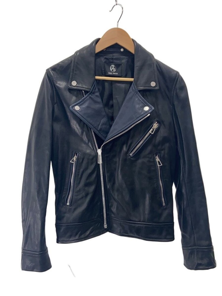 Paul Smith Double Riders Jacket/S/Sheepskin/Blk/Plain/Py-99184-83673 21901
