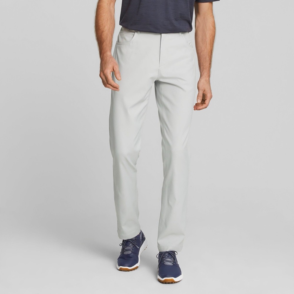 PUMA Dealer 5 Pocket Golf Pants for Men - Ash Gray Size 30x32