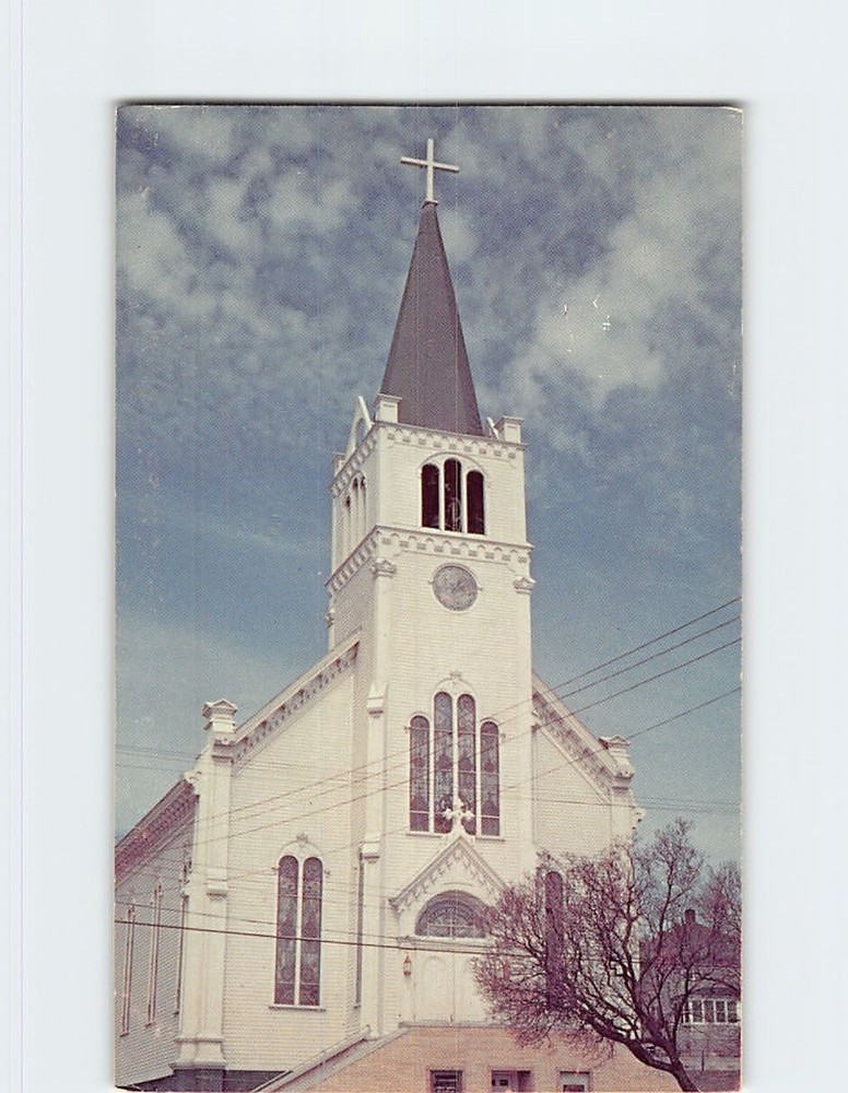 Postcard Exterior View Ste. Anns Church Mackinac Island Michigan USA