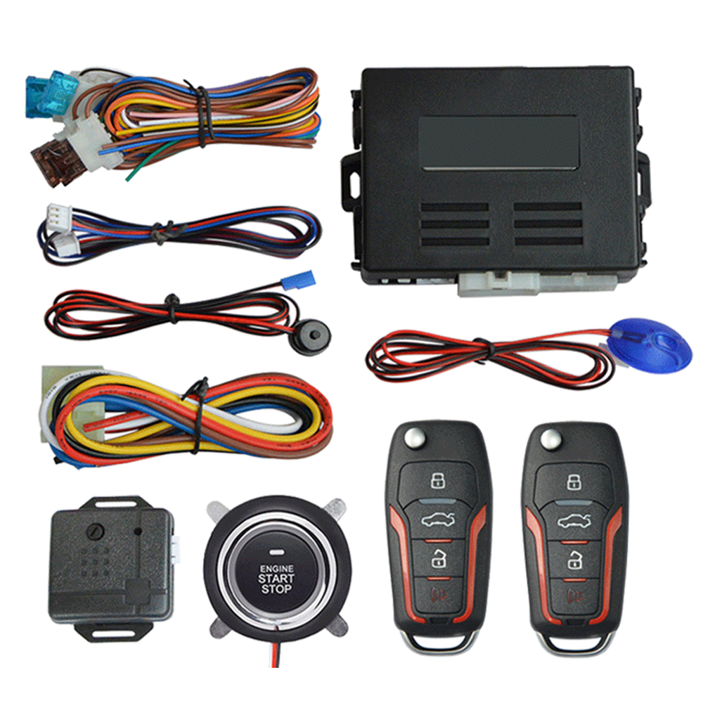 Keyless Entry Push Button Engine Start Stop Alarm System for Car SUV  
