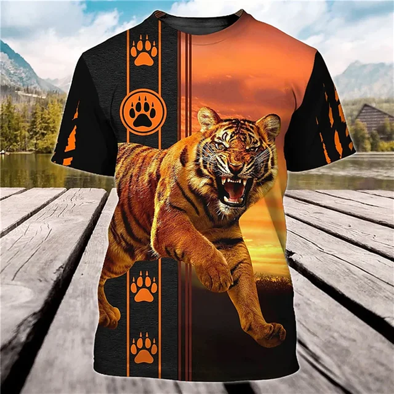 3D Printed Animal Graphic T-Shirts for Men - Various Designs & Sizes Available