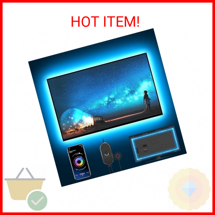 Nexillumi 13.2ft RGB LED Strip Lights for 32-65 Inch TV Backlighting