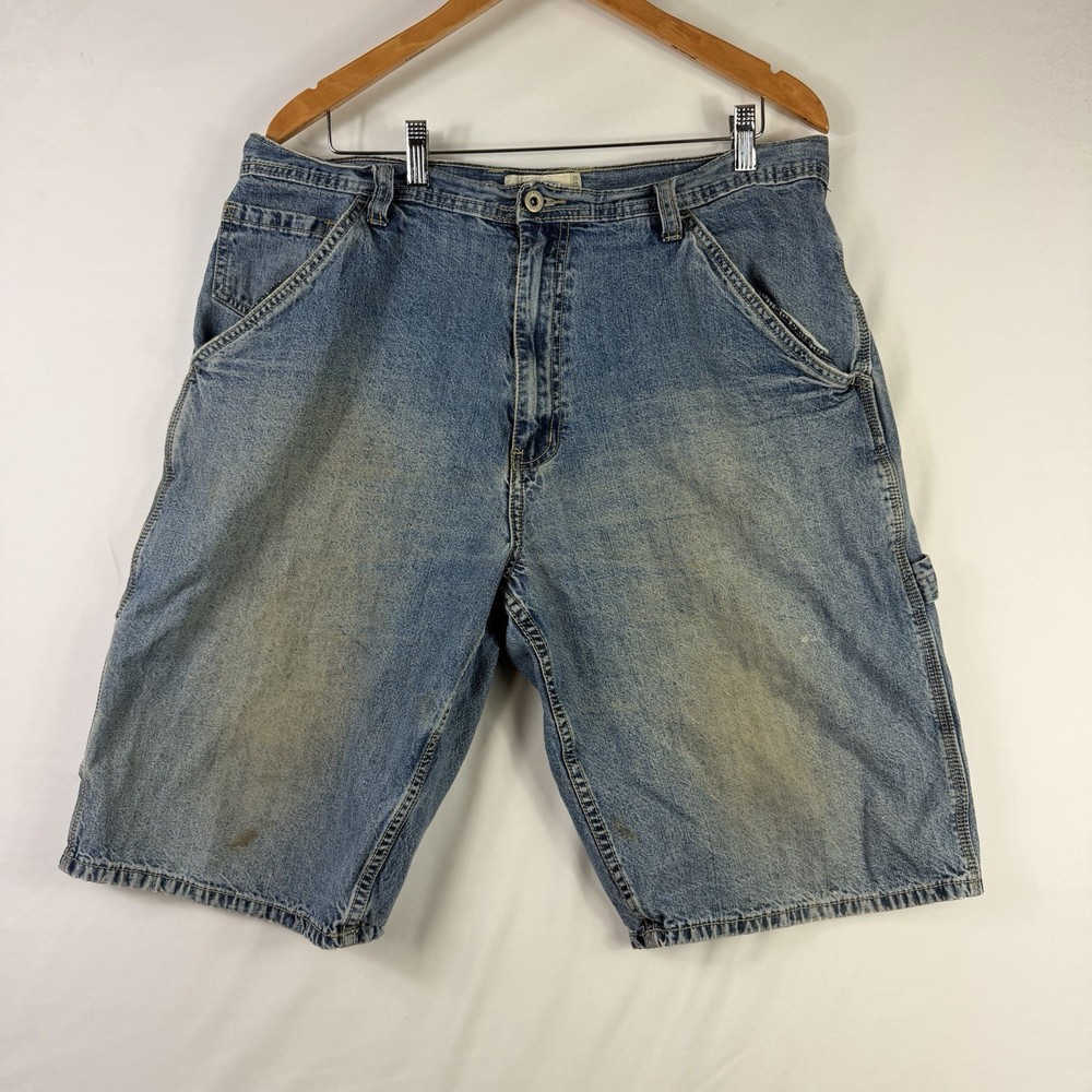 Outdoor Outfitters Denim Shorts Jean Mens Size 36 Carpenter Blue Distressed