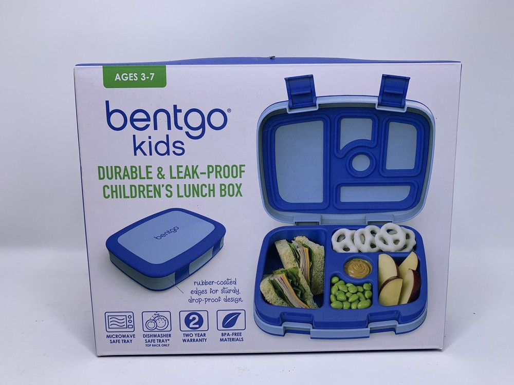 Bentgo Kids Blue Leak Proof Durable Dishwasher Safe Lunch Box