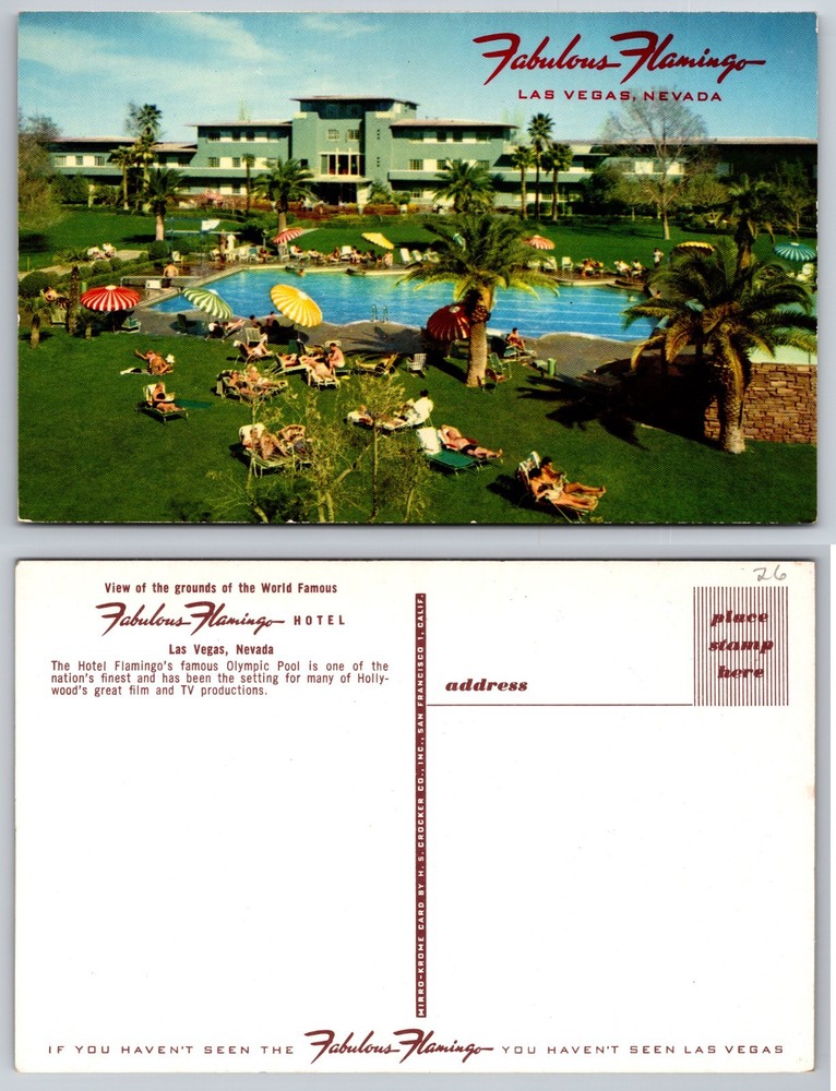 Fabulous Flamingo Las Vegas Nevada Pool Postcard