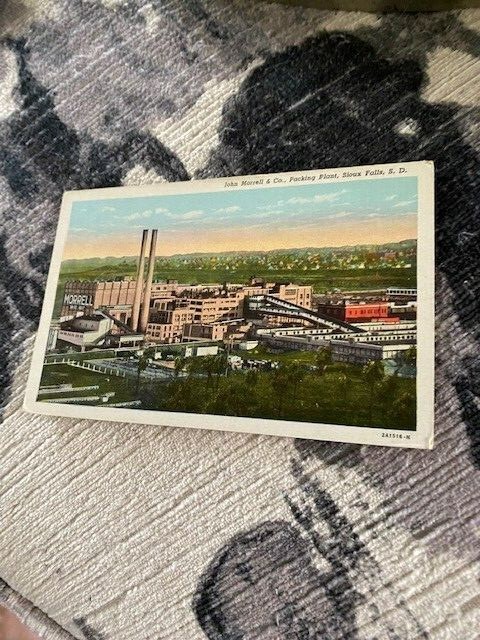 SIOUX FALLS, S. D. South Dakota Postcard John Morrell & Co Packing Plant ca 1930