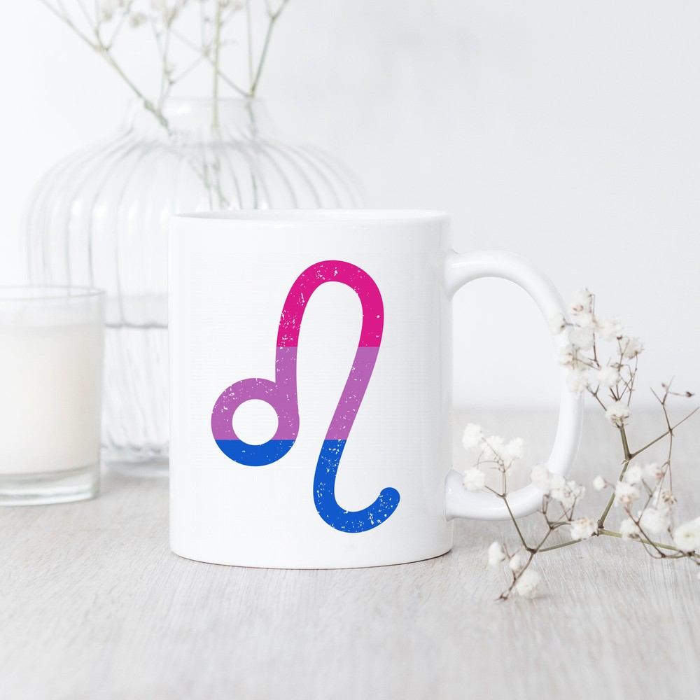 Leo Bisexual Pride Mug - Perfect Gift for Leo Zodiac Fans