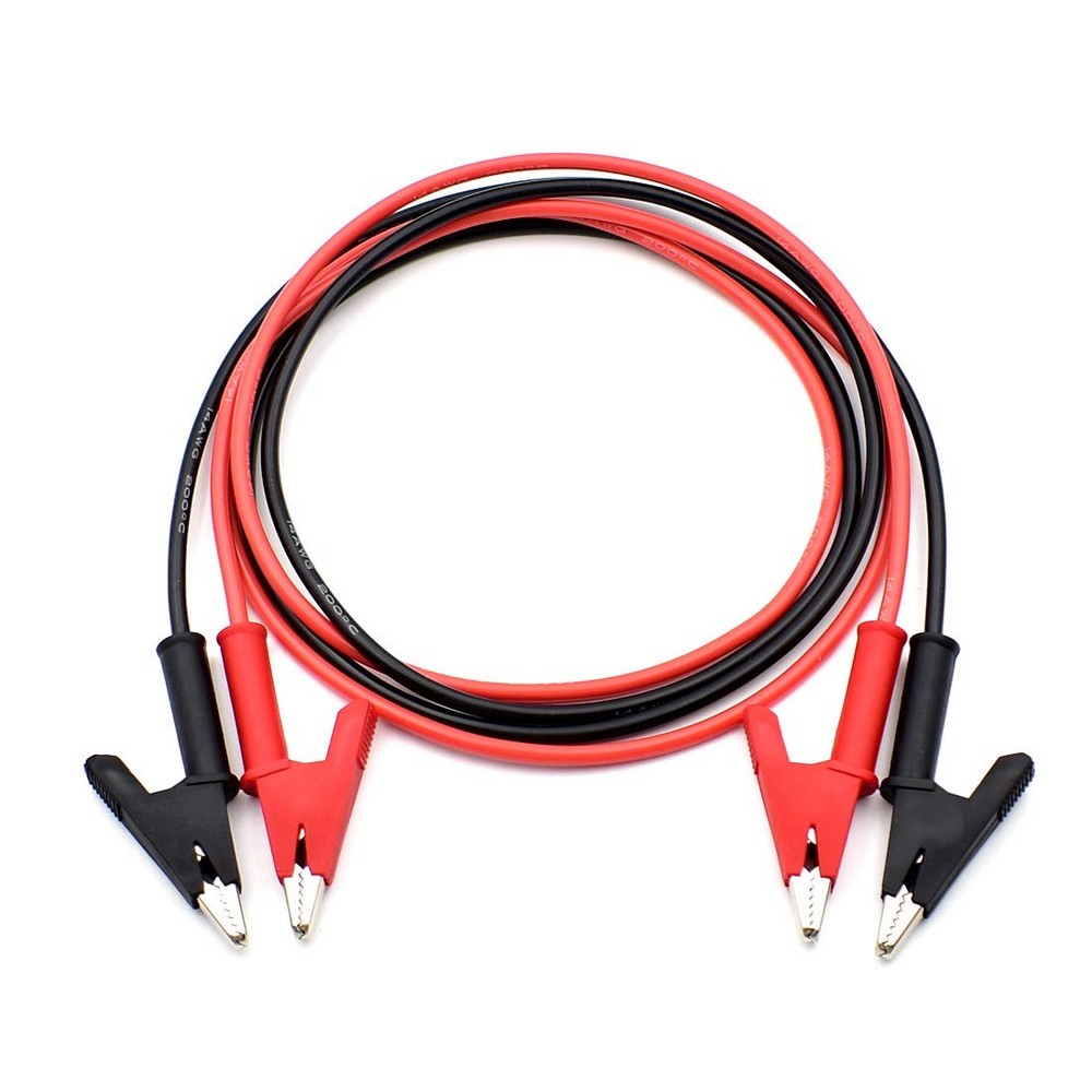 14 Gauge Jumper Wires Alligator Clips to Alligator Clip Heavy Duty Silicone T...