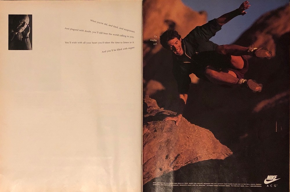 1992 Nike ACG All Conditions Gear VTG 1990s 90s PRINT AD Outdoor Cross-Training