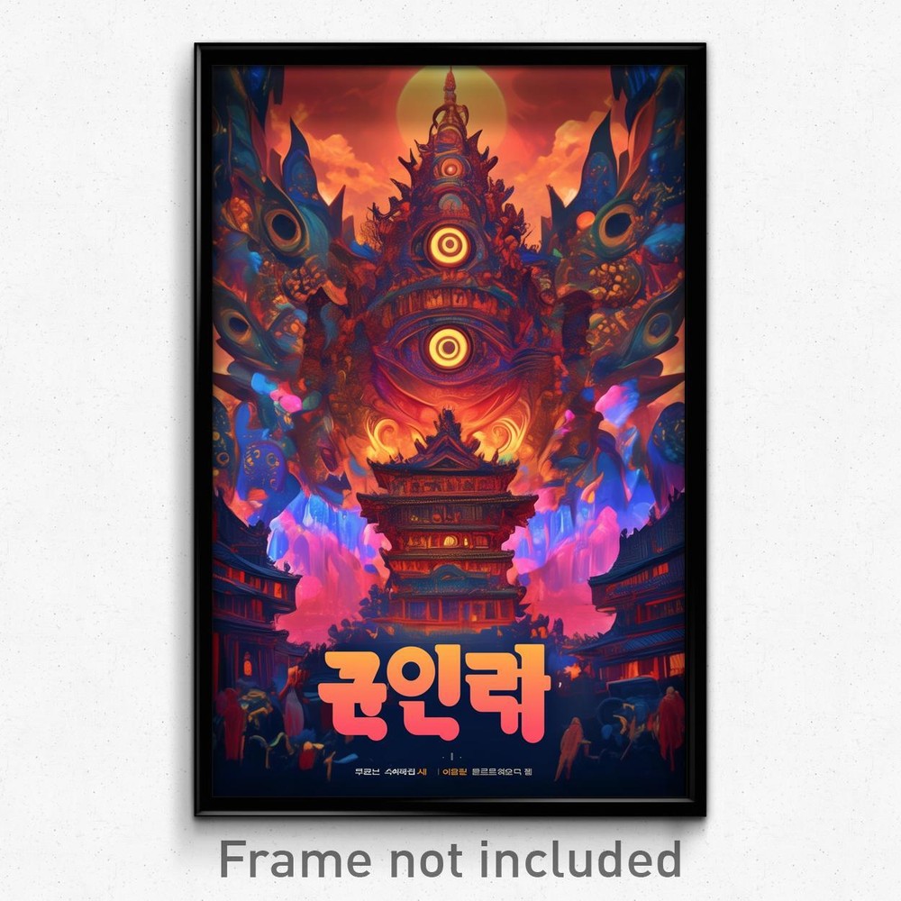 Retro Korean Film Art Print - Unsightly Cathedral Movie Poster