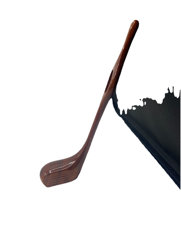 Vintage Wooden Golf Club Wine Bottle Holder Stand Solid Wood Balancing Decor