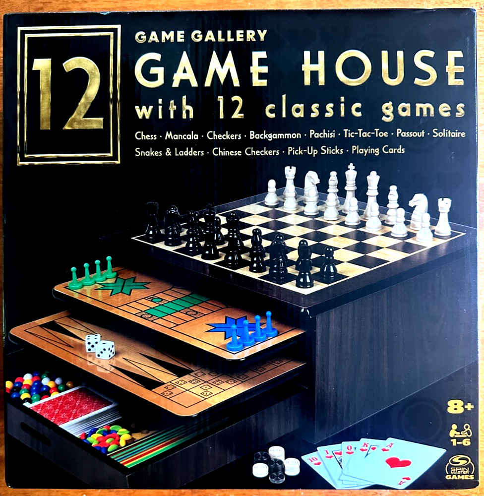 Retro Game Gallery 12 in 1 Game House 12 Classic Games New Chess Checkers