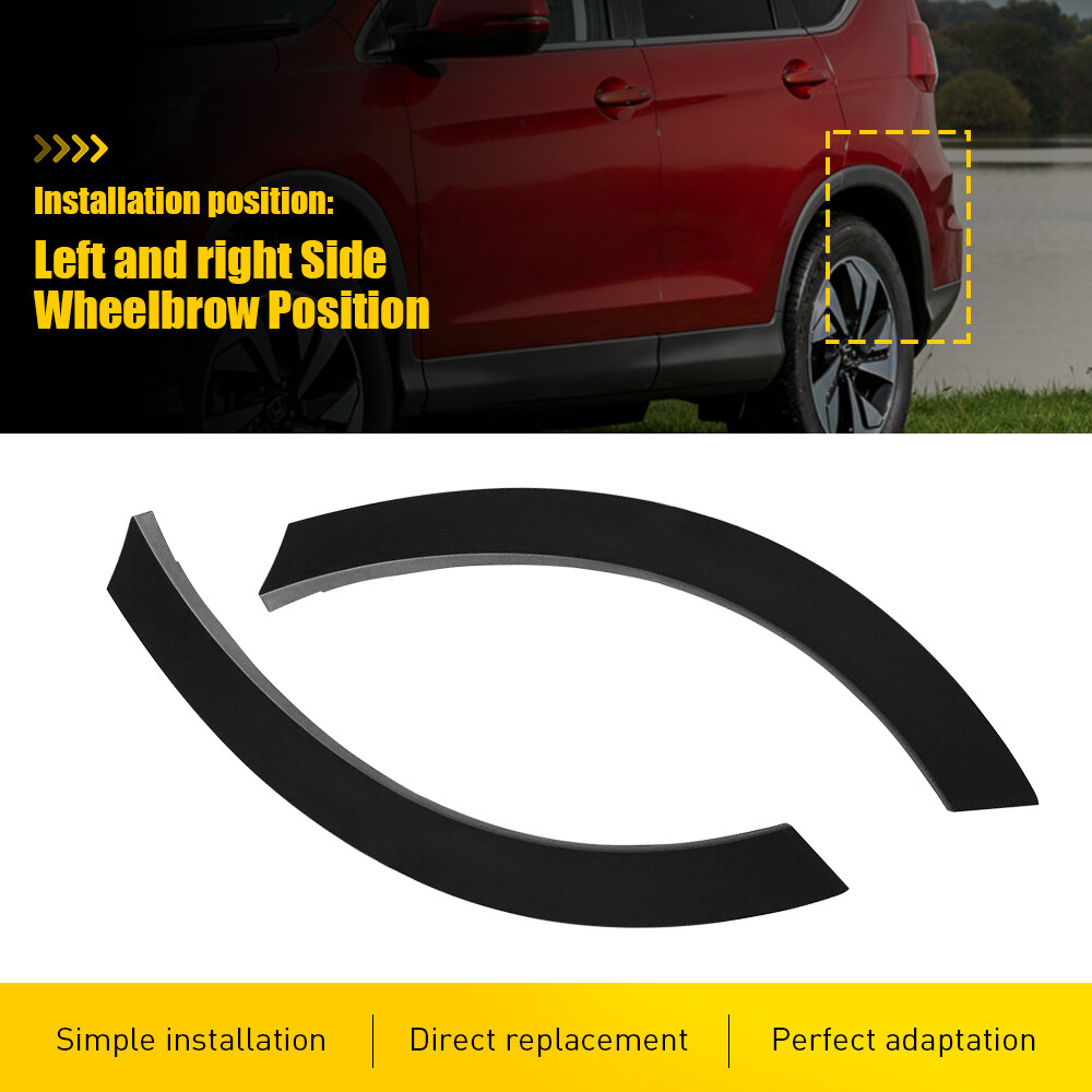 2pc Rear Fender Trim Wheel Flare Arch Molding For Honda CRV CR-V 2017-2022