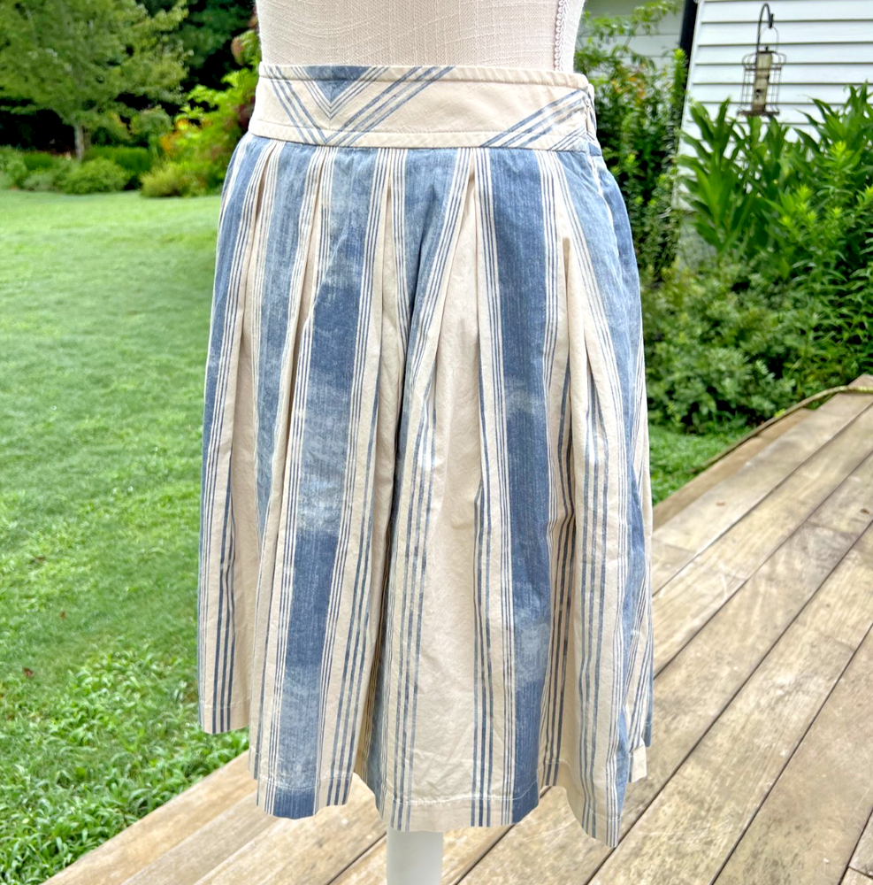 Maeve Anthropologie blue and tan skirt size 4