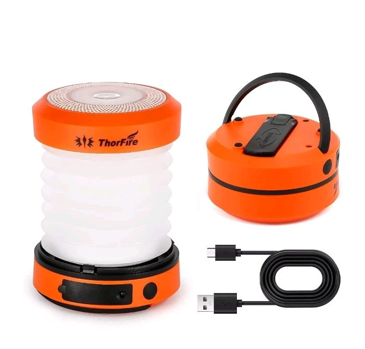 Rechargeable LED Camping Lanterns with Hand Crank and Collapsible Design