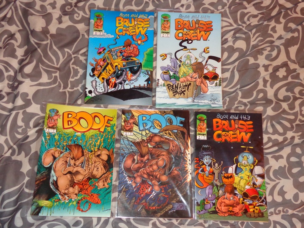 Lot of 5 Boof and the Bruise Crew Comic Books (1994) Image Comics - Beau Smith