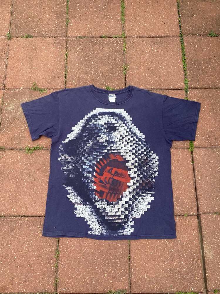 2012 Pink Floyd Tear Down The Wall T-Shirt Large Roger Waters tour Navy Blue GC