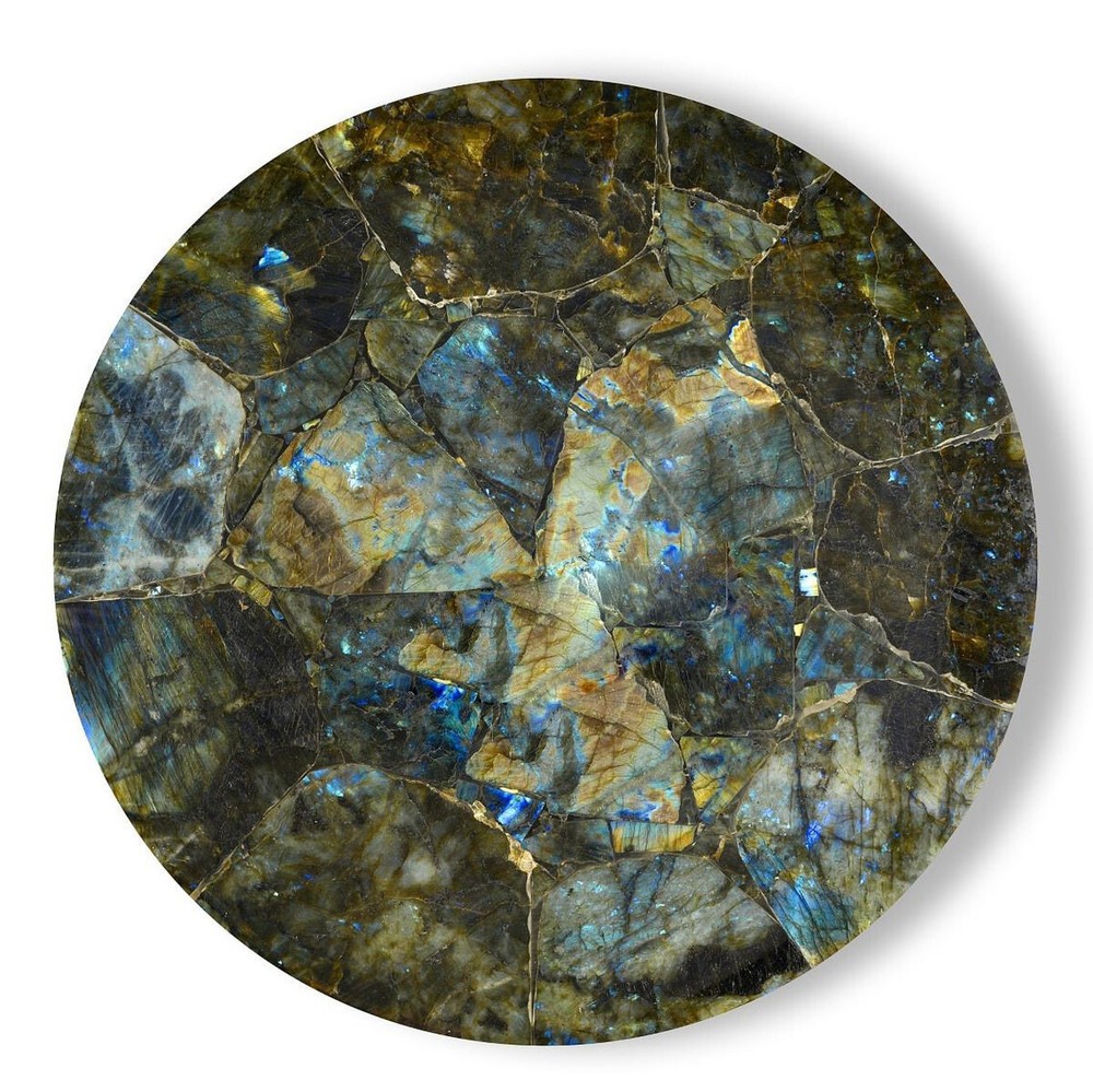 Handcrafted Labradorite Stone Coffee Table Top for Indoor Outdoor Decor