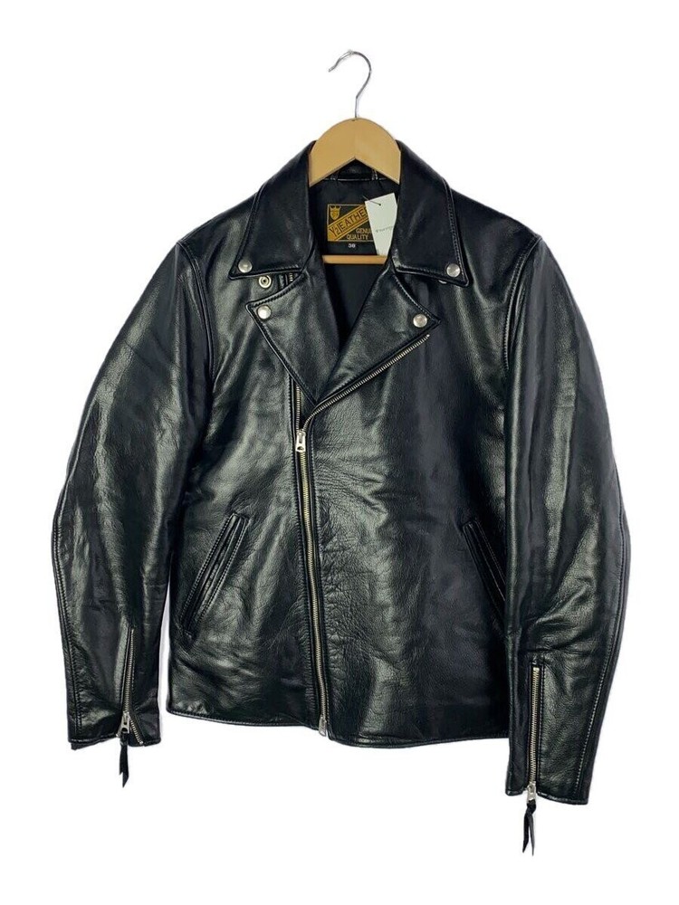 Y 2 Leather Double Riders Jacket/38/Cowhide/Blk// 3482