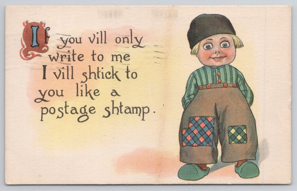 1914 Comic Boy Postcard 
