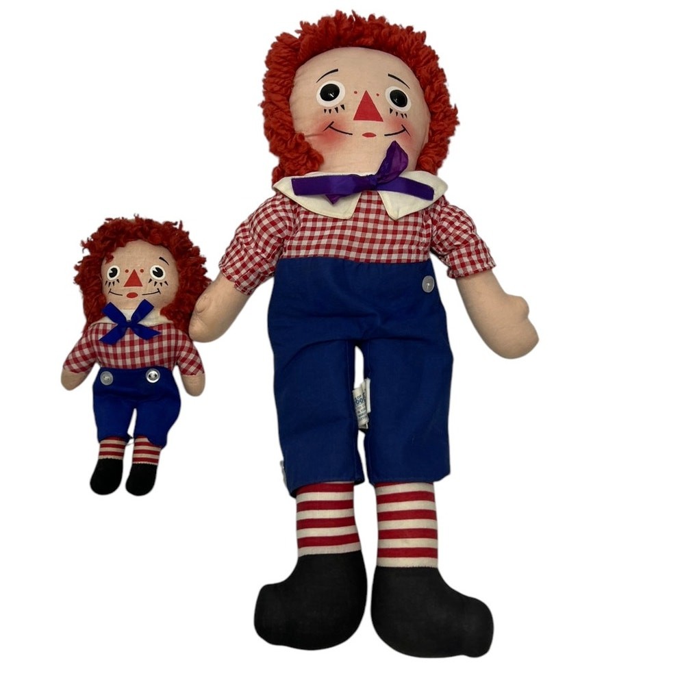 RAGGEDY ANDY Set of 2 Vintage 1960s Knickerbocker Dolls 17