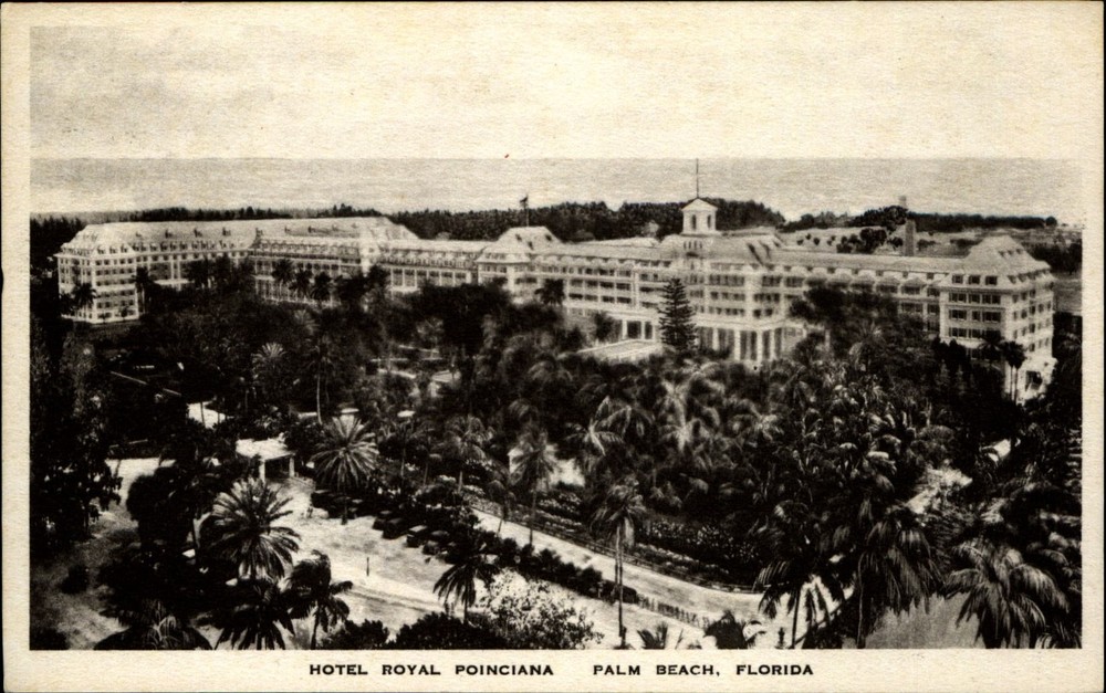 Hotel Royal Poinciana ~ Palm Beach Florida FL~ unused vintage Albertype postcard