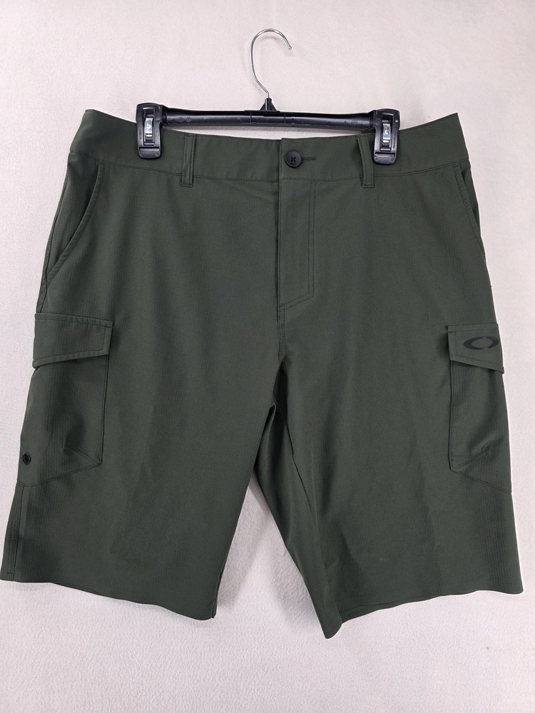 Oakley Lima Shorts Mens 34 Green Performance Fit Stretch Cargo Outdoor Sports